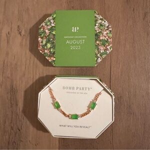 Bomb Party August 2023 RBP6360 LEAVE EM STUNNED Peridot/Genuine quartz/rose gold